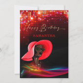 Faire-part Joyeux Anniversaire Africaine Américaine (Devant)