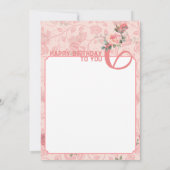 Faire-part Joyeux anniversaire : la rose, fleur de naissance  (Dos)