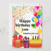 Faire-part Joyeux anniversaire pour toi (Devant)