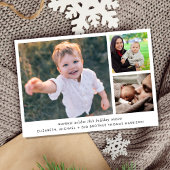 Faire-part Joyeux et lumineux 4 Photo Naissance de Noël