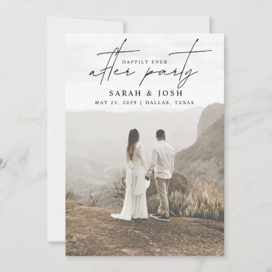 Faire-part Joyeux Jamais après la photo du parti 2 (Devant)