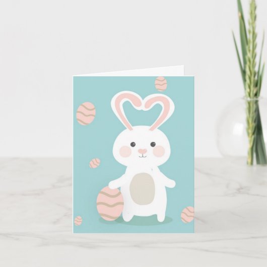 Faire-part Joyeux lapin de Pâques (Devant)