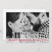 Faire-part Joyeux Marié Merriest Mariage Noël Fête (Devant / Derrière)