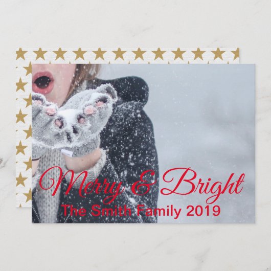 Faire-part Joyeux Noël (Devant / Derrière)