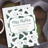 Faire-part Joyeux Noël de New Home Noël Arbres