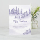 Faire-part Joyeux Noël de New Home Purple Forest Moving (Debout devant)