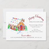 Faire-part Joyeux Noël de notre nouvelle adresse de déménagem (Devant)