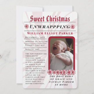 Faire-part Joyeux Noël Journal Moderne