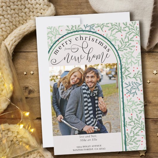 Faire-part Joyeux Noël Nouveau Accueil Photo Hiver Végétation