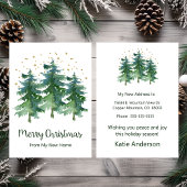 Faire-part Joyeux Noël Nouveau Accueil Pins Arbres