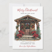 Faire-part Joyeux Noël Nouveau Accueil Porte avant Déménageme (Devant)