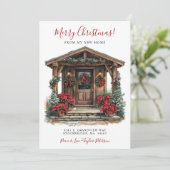 Faire-part Joyeux Noël Nouveau Accueil Porte avant Déménageme (Debout devant)