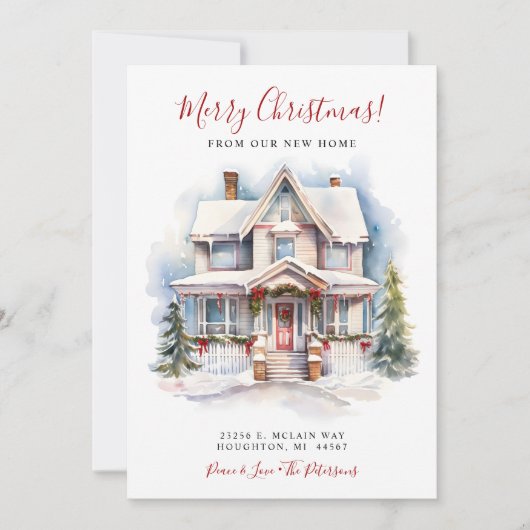 Faire-part Joyeux Noël Nouveau foyer Se déplacer (Devant)