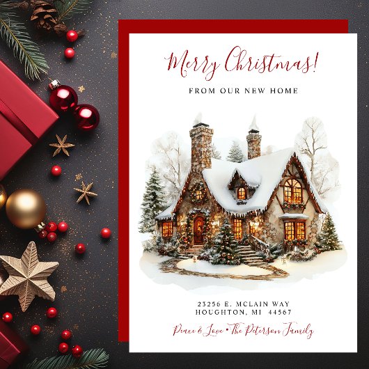 Faire-part Joyeux Noël Nouveau foyer Se déplacer