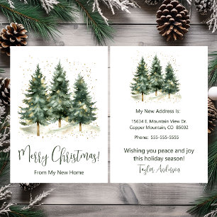 Faire-part Joyeux Noël Nouvelle Maison Pins