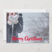 Faire-part Joyeux Noël personnalisable (Devant)