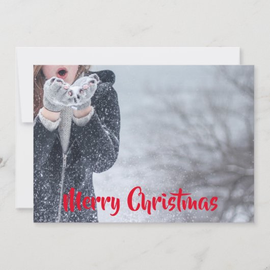 Faire-part Joyeux Noël personnalisable (Devant)