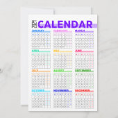 Faire-part Joyeux Noël Photo Collage 2024 Calendrier (Dos)