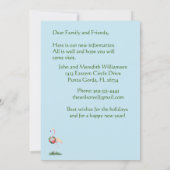 Faire-part Joyeux Nous avons déménagé Flamant rose sapin de N (Dos)