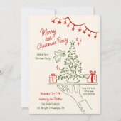 Faire-part Joyeux petit Noël Fête de Noël à la main (Devant)