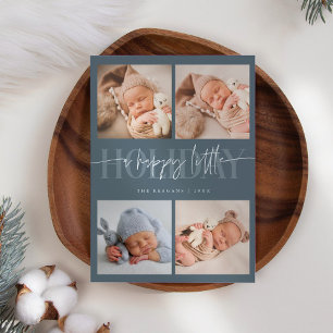 Faire-part Joyeux Petit Vacances Violet Multi Photo Naissance
