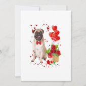 Faire-part Joyeux Valentines Jour Carlin mignon _ Fleurs de C (Devant)