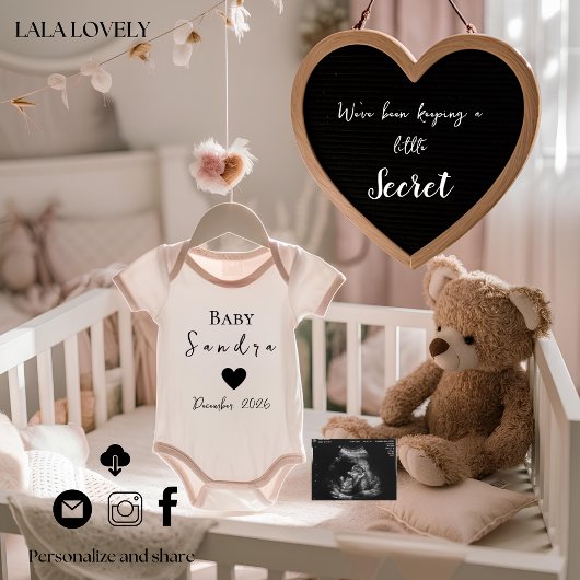 Faire-part Joyful Nursery Reveal pregnancy announcement card