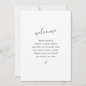 Faire-part Jumeaux à deux faces neutre genre Naissance (Dos)