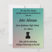 Faire-part Jumping For Joy Graduation Modern Script 1 photo (Dos)