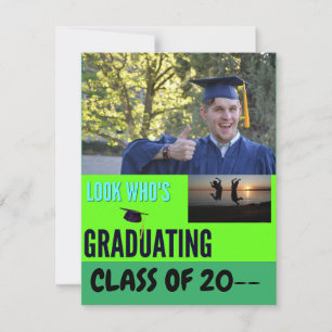 Faire-part Jumping For Joy Graduation Modern Script 1 photo