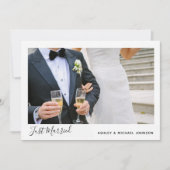 Faire-part Just Maried 2 Photo Elopement Wedding (Devant)