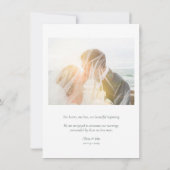 Faire-part Just Married Elegant Script Photos Wedding (Dos)