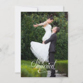 Faire-part Just Married Elegant Script Photos Wedding (Devant)