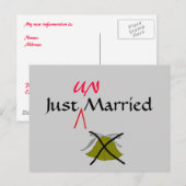Faire-part Just UN-Marié - carte postale (Devant / Derrière)