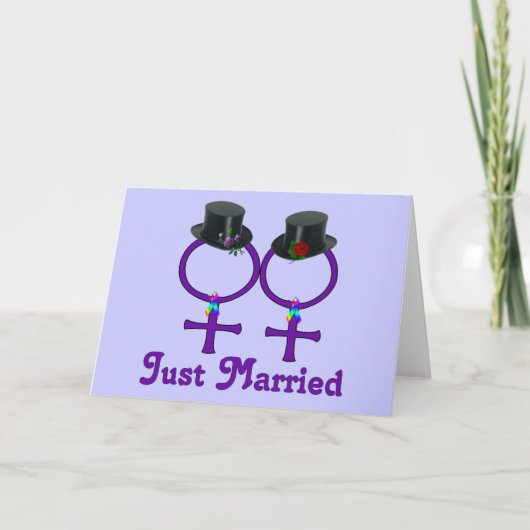 Faire-part Juste lesbienne formelle mariée (Devant)