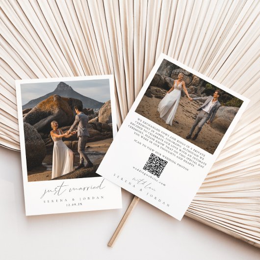 Faire-part Juste marié 2 Photo QR Code Mariage