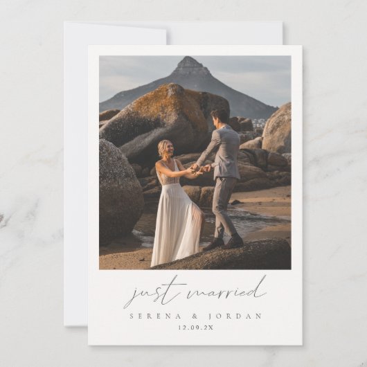 Faire-part Juste marié 2 Photo QR Code Mariage (Devant)