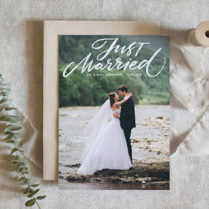 Faire-part Juste marié brosse moderne Mariage de calligraphie