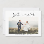 Faire-part Juste Marié Coeur Script Mariage Multi Photo (Devant)