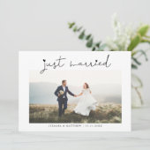 Faire-part Juste Marié Coeur Script Mariage Multi Photo (Debout devant)