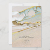 Faire-part Juste Marié Élégant Rose Faux Or (Dos)