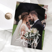 Faire-part Juste Marié Élégant Script Mariage Photo