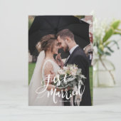 Faire-part Juste Marié Élégant Script Mariage Photo (Debout devant)