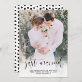 Faire-part Juste marié | Elopement photo mariage (Devant / Derrière)