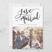 Faire-part Juste marié | Mariage de script lettres main moder (Devant)