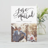 Faire-part Juste marié | Mariage de script lettres main moder (Debout devant)
