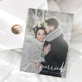 Faire-part Juste marié Mariage de script moderne photo