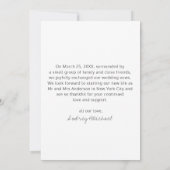 Faire-part Juste marié Mariage photo moderne (Dos)