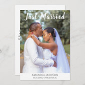 Faire-part Juste marié Mariage photo moderne (Devant / Derrière)