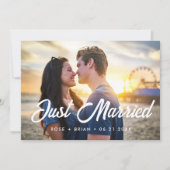 Faire-part Juste marié moderne Mariage photo (Devant)